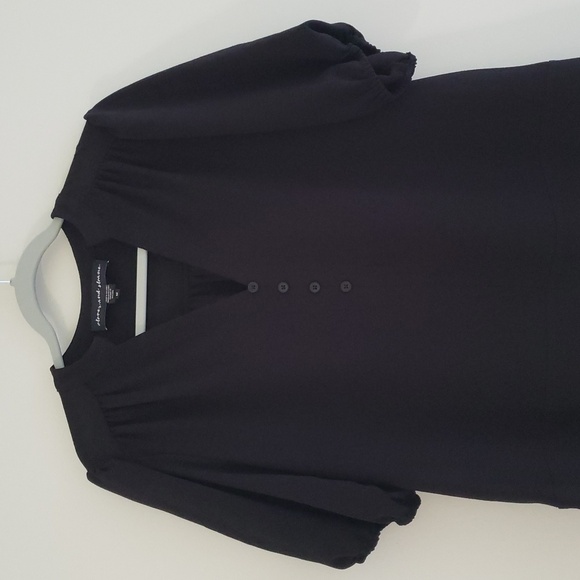 Clover and Sloane Shift Dress Medium Black Minimalist Office Career Classic - Picture 2 of 14